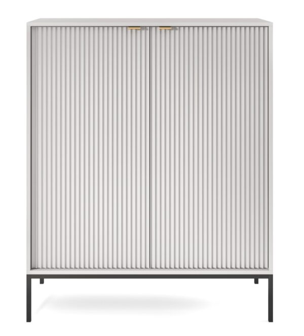 Μπουφές Nova Γκρι + μαύρο 104x125x39cm