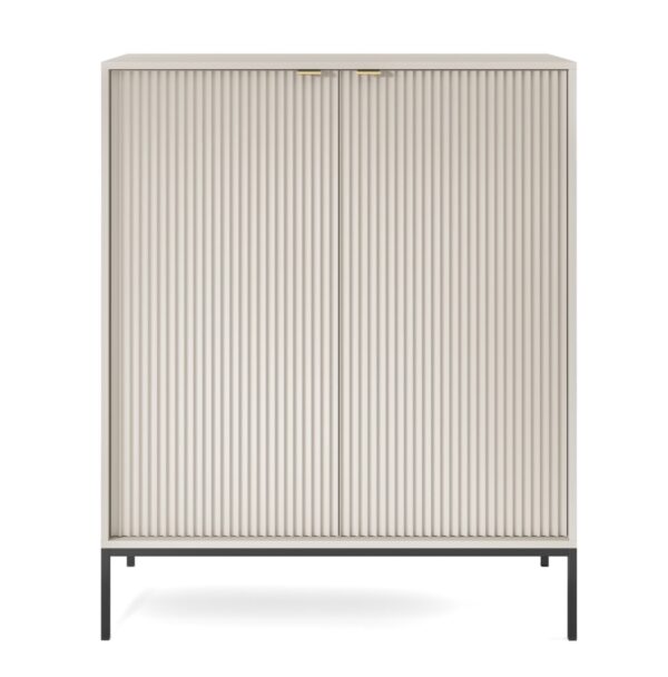 Μπουφές Nova Λευκό Kazmir + Ανθρακί 104x125x39cm
