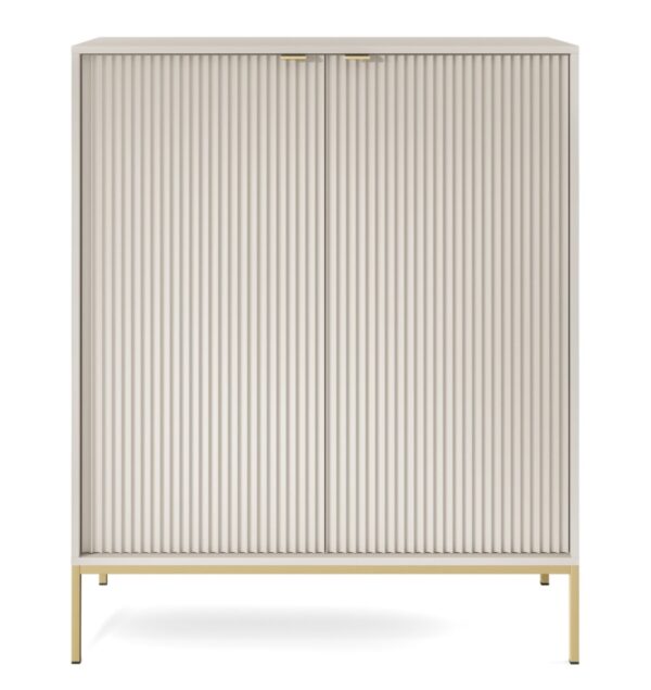 Μπουφές Nova Λευκό Kazmir + Χρυσό 104x125x39cm