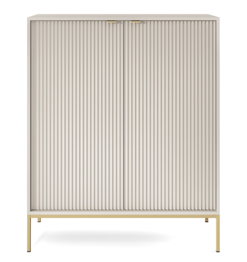 Μπουφές Nova Λευκό Kazmir + Χρυσό 104x125x39cm