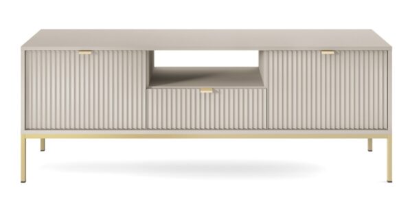 Έπιπλο τηλεόρασης Nova Λευκό Kazmir + Χρυσό 154x56x39cm