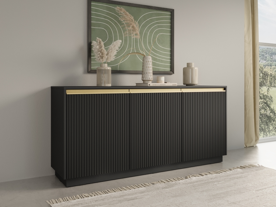 Μπουφές Royal Ανθρακί 153x71x39cm - Image 2
