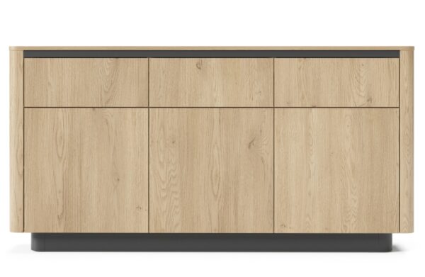 Μπουφές Torro με συρτάρια Φυσικό Cremona + Ανθρακί  163x82x38cm