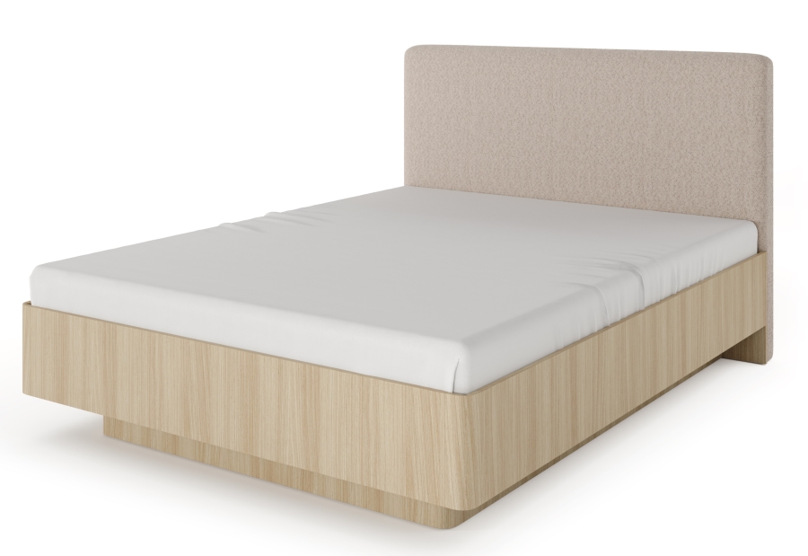 Κρεβάτι Viki Φυσικό Dab Barista με αποθηκευτικό χώρο για στρώμα 160x200cm - Image 3