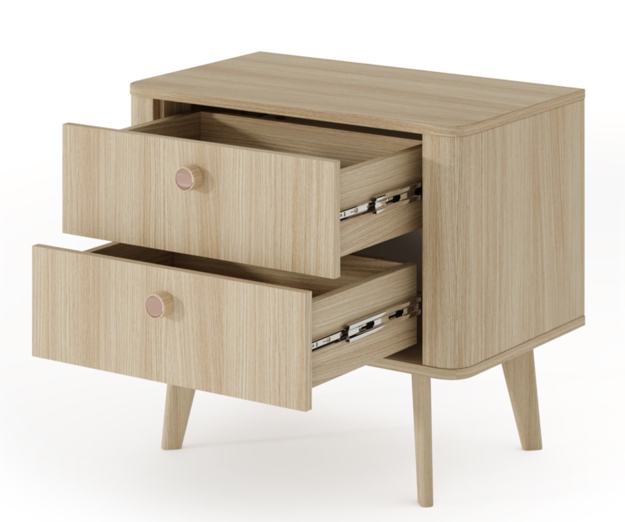 Κομοδίνο Viki Φυσικό Dab Barista 63x57x38cm - Image 5