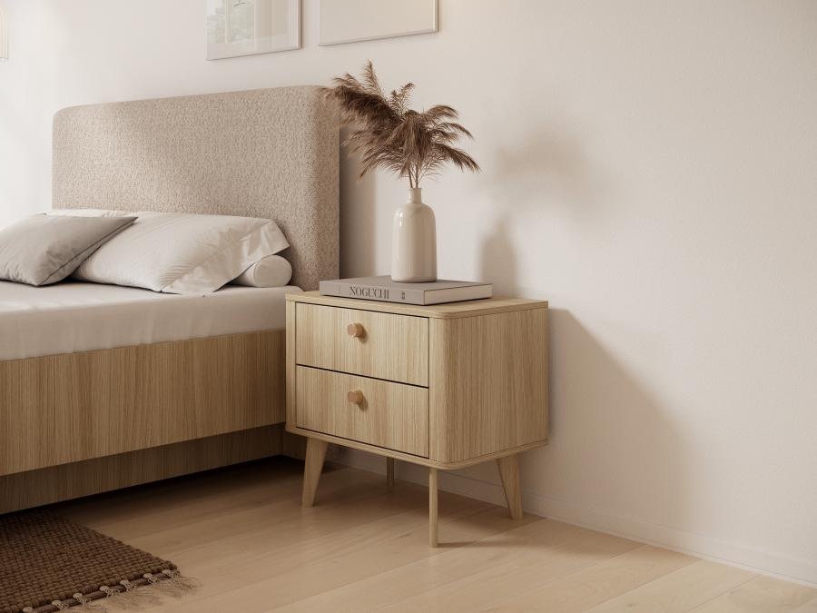 Κομοδίνο Viki Φυσικό Dab Barista 63x57x38cm - Image 2