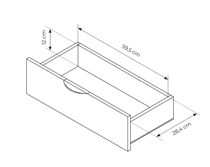 Συρταριέρα Veris σκούρη Βελανιδιά 163x81x38cm - Image 8