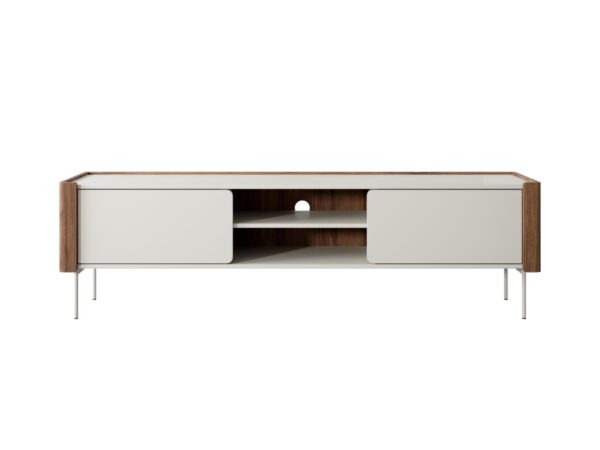 Έπιπλο τηλεόρασης Wrap Λευκό Kazmir + Καρυδιά 180x52x39cm
