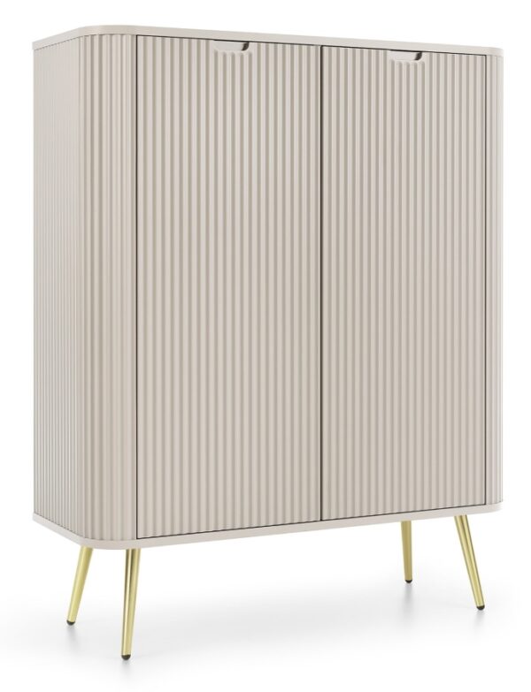 Μπουφές Zova Λευκό Kazmir + Χρυσό 103x129x39cm