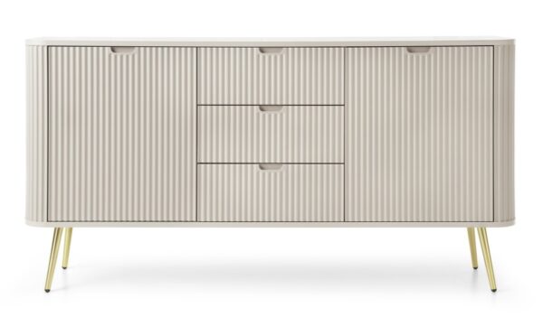 Μπουφές Zova Λευκό Kazmir + Χρυσό 168x87x39cm