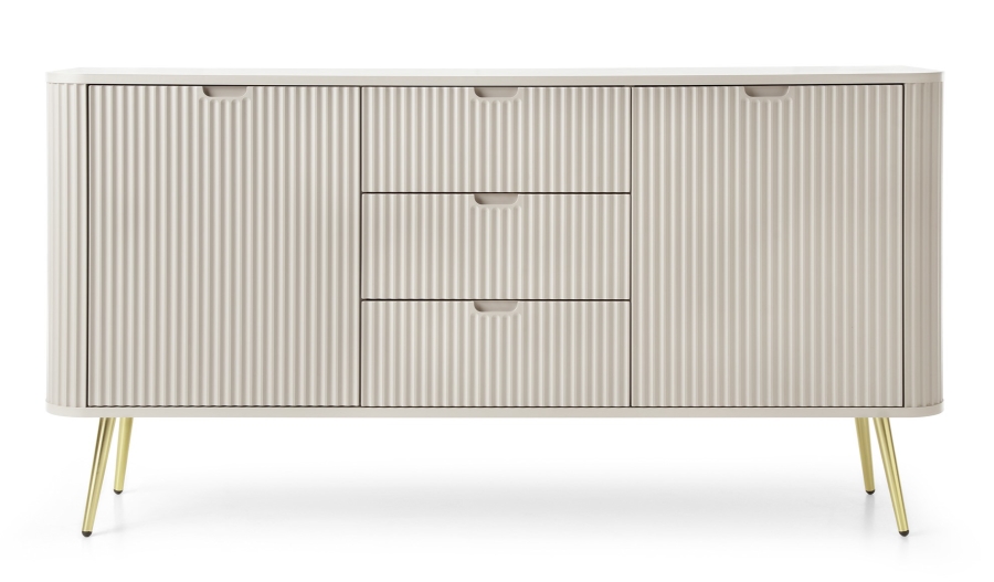 Μπουφές Zova Λευκό Kazmir + Χρυσό 168x87x39cm