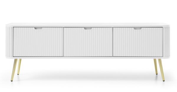 Έπιπλο τηλεόρασης Zova Λευκό + Xρυσό 168x57x39cm