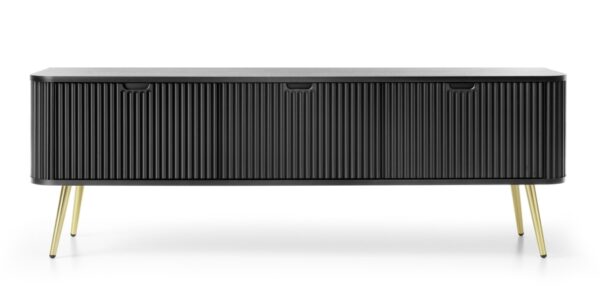 Έπιπλο τηλεόρασης Zova Ανθρακί + Χρυσό 168x57x39cm
