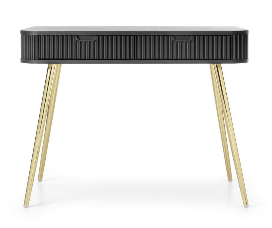 Κονσόλα Zova Ανθρακί + Χρυσό 103x80x49cm
