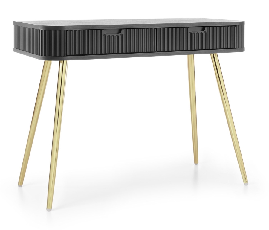Κονσόλα Zova Ανθρακί + Χρυσό 103x80x49cm - Image 3