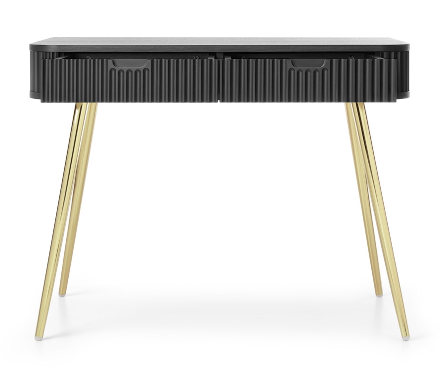 Κονσόλα Zova Ανθρακί + Χρυσό 103x80x49cm - Image 5