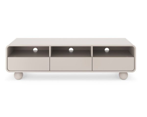 Έπιπλο τηλεόρασης ALBION με συρτάρια Λευκό Kazmir 160x44x39cm