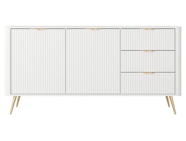 Μπουφές Lante με συρτάρια λευκός 163x81x38cm