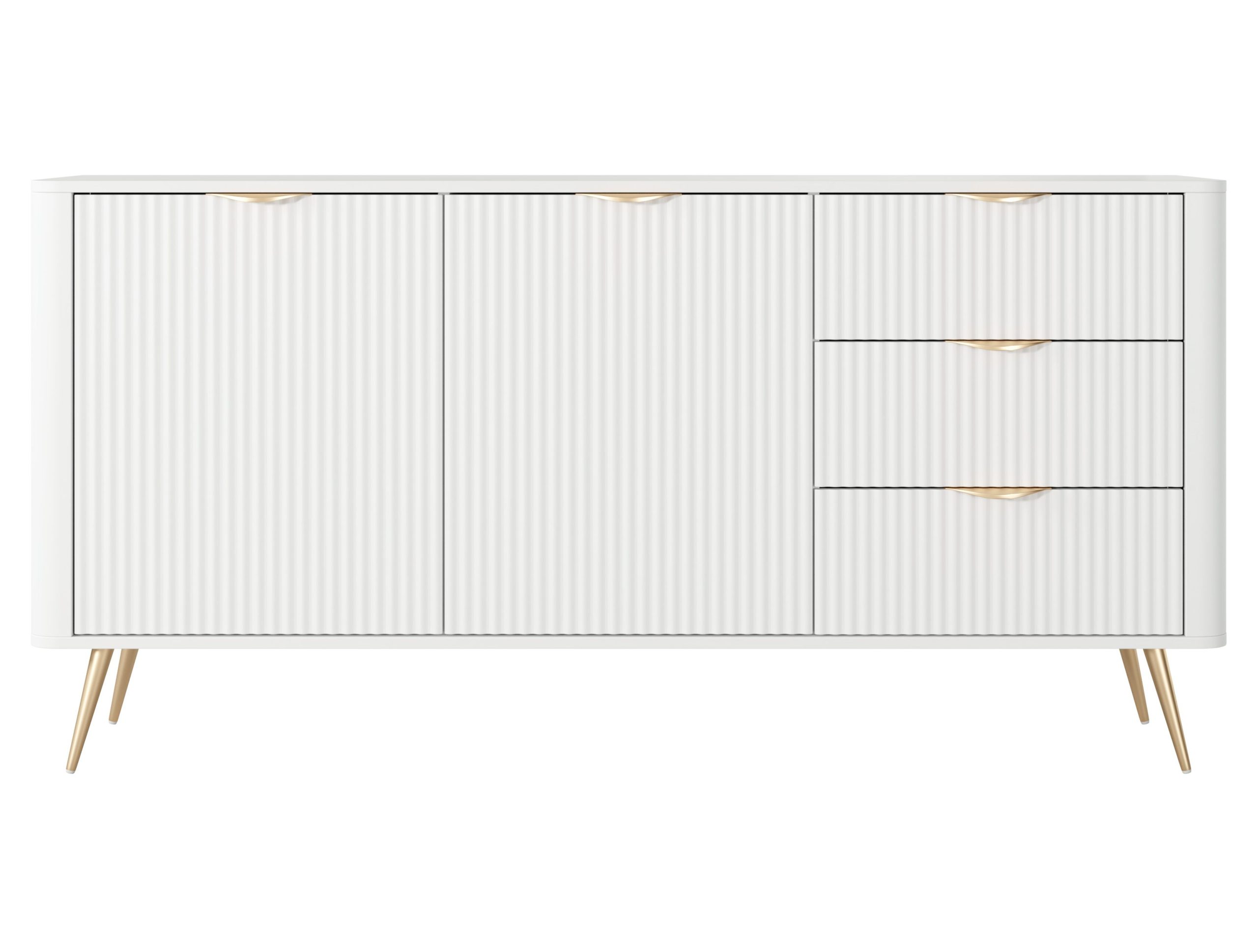 Μπουφές Lante με συρτάρια λευκός 163x81x38cm