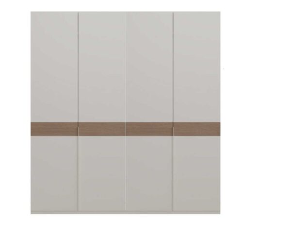 Ντουλάπα MGV-1840-VV Milano τετράφυλλη λευκό Mink 180x223x60cm (ΜxΥxΒ)