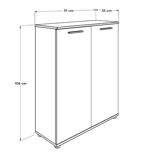 Παπουτσοθήκη ADR-520-FF Trendline Φυσικό Florida Δρυς 91x108x35cm - Image 5