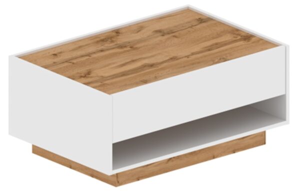 Τραπεζάκι σαλονιού με συρτάρι ERNI λευκό 90x60x40cm (MxBxY)