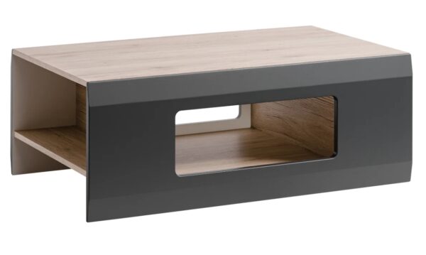 Τραπεζάκι σαλονιού CLIF Γραφίτης+Sanremo  100x61x39cm