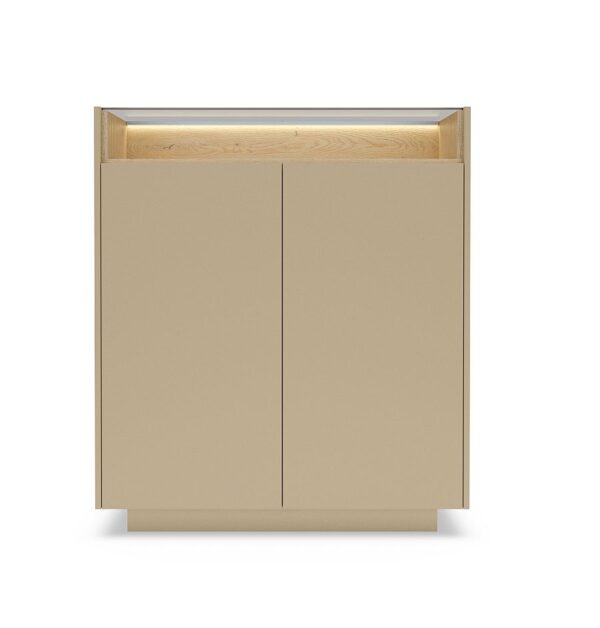 Μπουφές HIRO μπεζ κακάο με φωτισμό 103x119x40cm