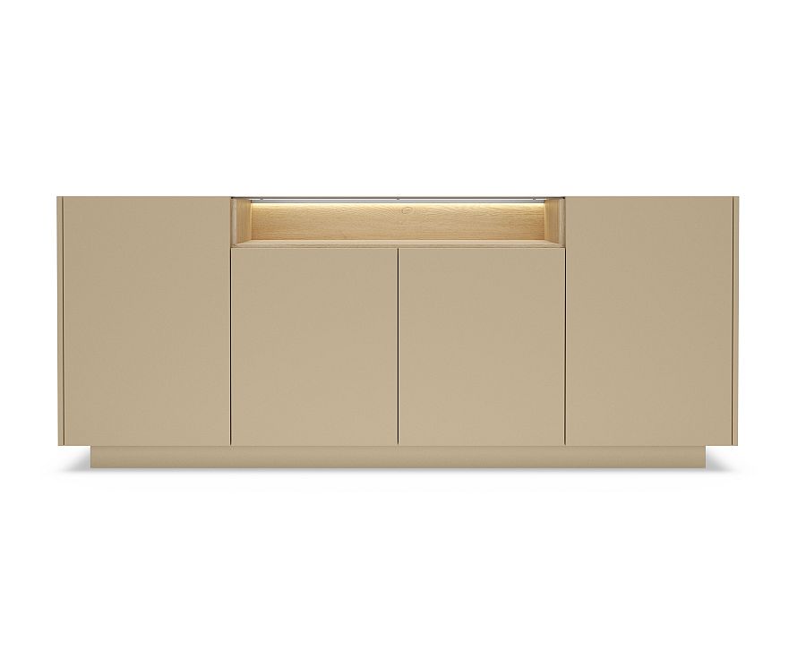 Μπουφές HIRO μπεζ κακάο με φωτισμό 203x83x40cm