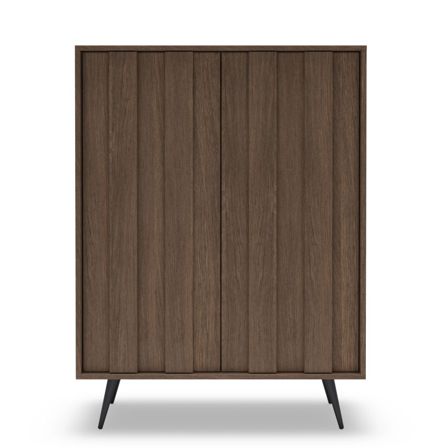 Μπουφές AMARO με φωτισμό Καρυδιά DAB DUNIN 94x126x40cm - Image 6