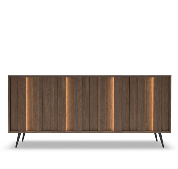Μπουφές AMARO με φωτισμό Καρυδιά DAB DUNIN 183x83x40cm
