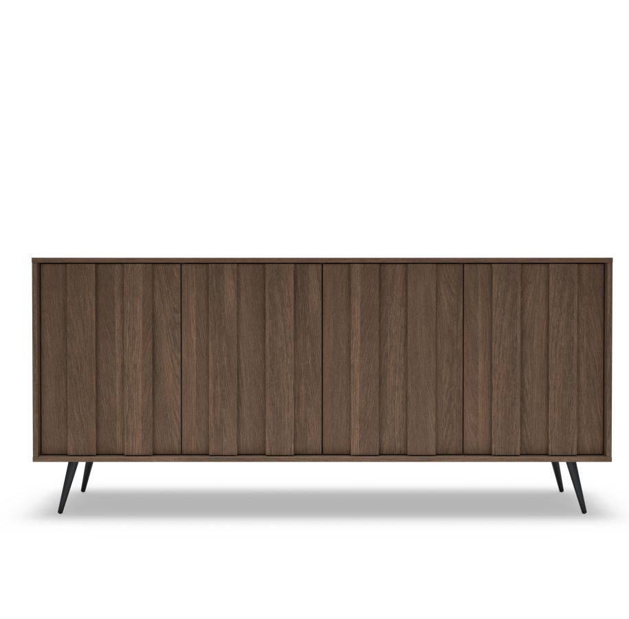 Μπουφές AMARO με φωτισμό Καρυδιά DAB DUNIN 183x83x40cm - Image 4