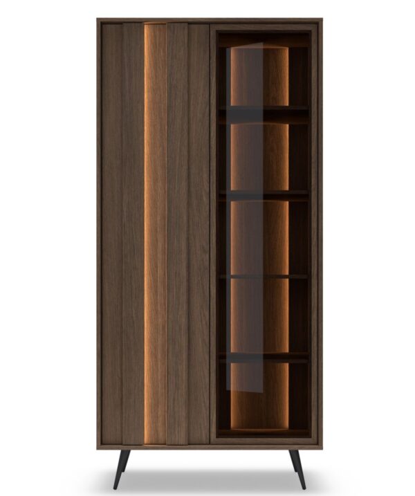 Βιτρίνα AMARO 94x196x40cm Καρυδιά DAB DUNIN