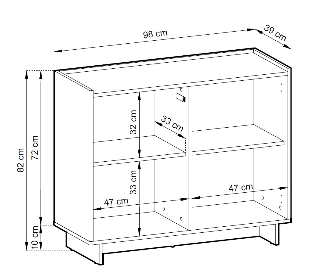 Μπουφές Yasumi Καραμελί Δρυς 98x82x39cm - Image 5
