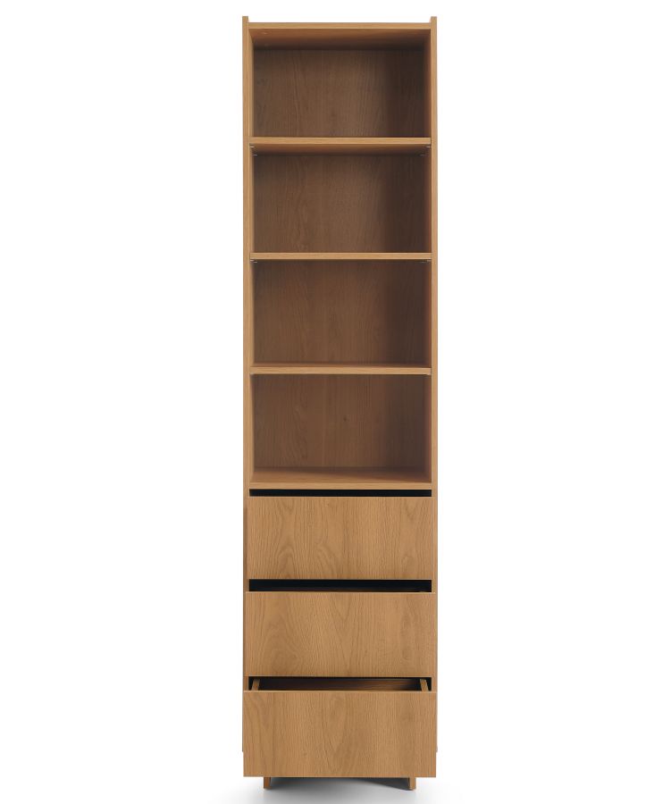 Βιβλιοθήκη Yasumi Καραμελί Δρυς 50x201x39cm - Image 3