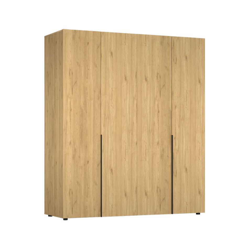 Ντουλάπα GRD-1740-FF Oryana τετράφυλλη Λευκή 180x210x62cm - Image 4