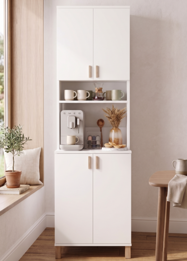 Επιδαπέδιο Ντουλάπι Oslo OL14-W Λευκό 60x208x45cm