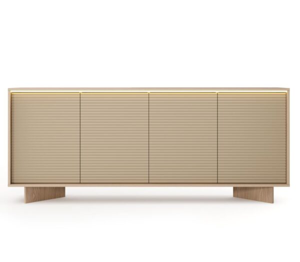 Μπουφές Semi K204 με φωτισμό φυσικό Boliwar + Cappucino 204x84x40cm