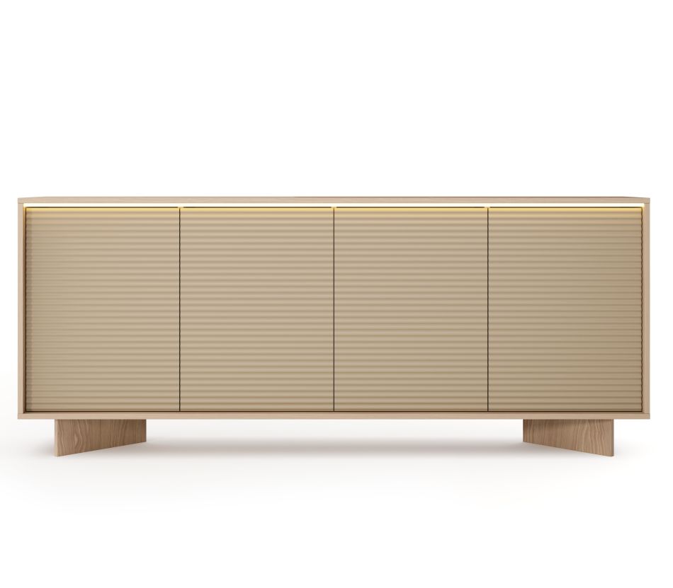 Μπουφές Semi K204 με φωτισμό φυσικό Boliwar + Cappucino 204x84x40cm