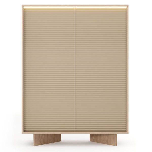Μπουφές Semi SV με φωτισμό φυσικό Boliwar + Cappucino 104x138x40cm