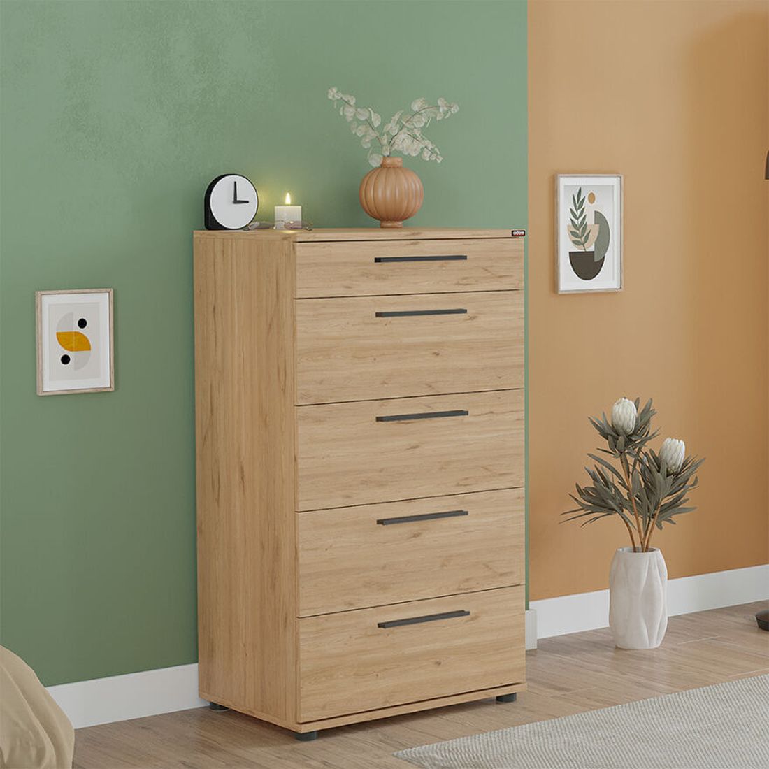Συρταριέρα SFN-550-FF Trendline Φυσικό Florida 60x108x44cm - Image 3