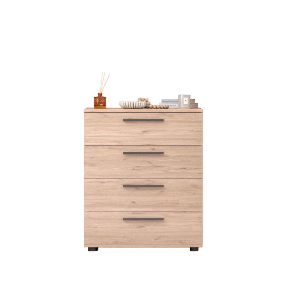 Συρταριέρα SFN-604-FF White Φυσικό Florida 65x78x41cm