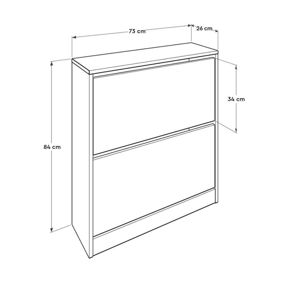 Παπουτσοθήκη SHC-520-FF Flat Φυσικό Florida 73x84x26cm - Image 9