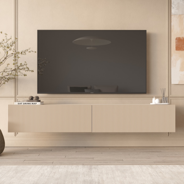 Επιτοίχιο έπιπλο τηλεόρασης LN2-CO Καζμίρ 180x30x32cm