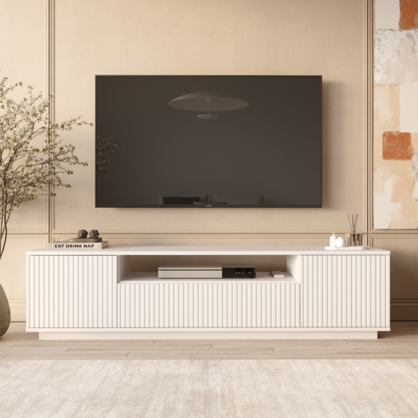 Έπιπλο Τηλεόρασης LN3-W Λευκό 180x45x45cm