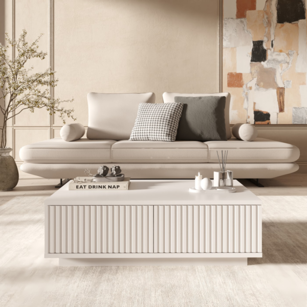 Τραπεζάκι LN Λευκό 90x29x60cm